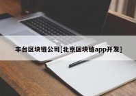 丰台区块链公司[北京区块链app开发]